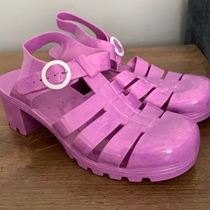 Jelly platform sandals